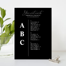 Modern Alphabetical Wedding Guest Seating Cards