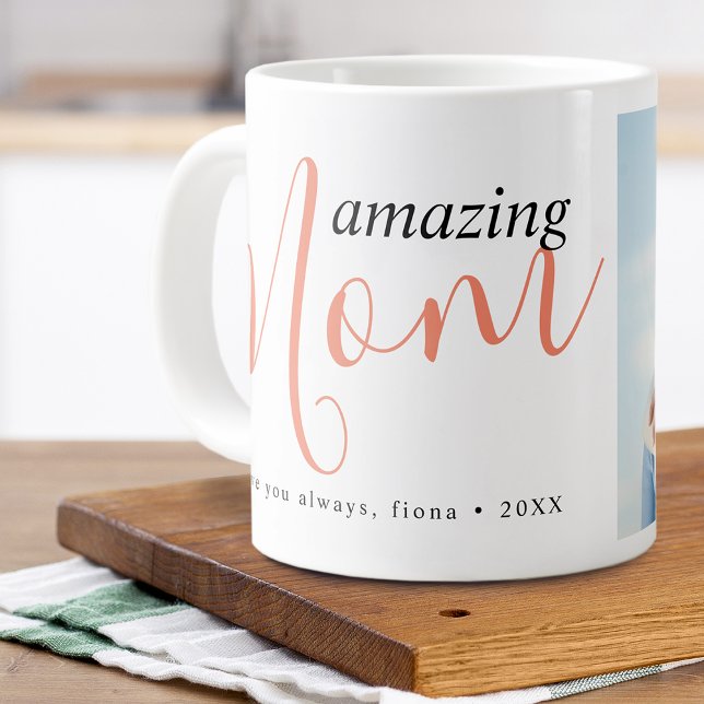 Modern Amazing Mom Photo Giant Coffee Mug (Modern Amazing Mom Photo Giant Coffee Mug)