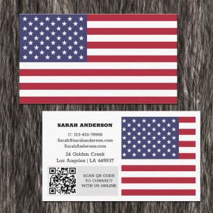 Modern America, Business Card, American Flag / USA Card