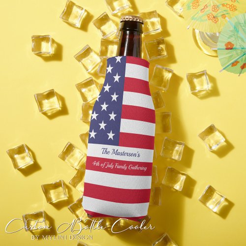 Modern American Flag BBQ Party Bottle Cooler