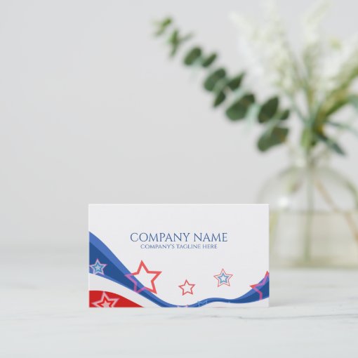 Modern American flag design Business Card Zazzle