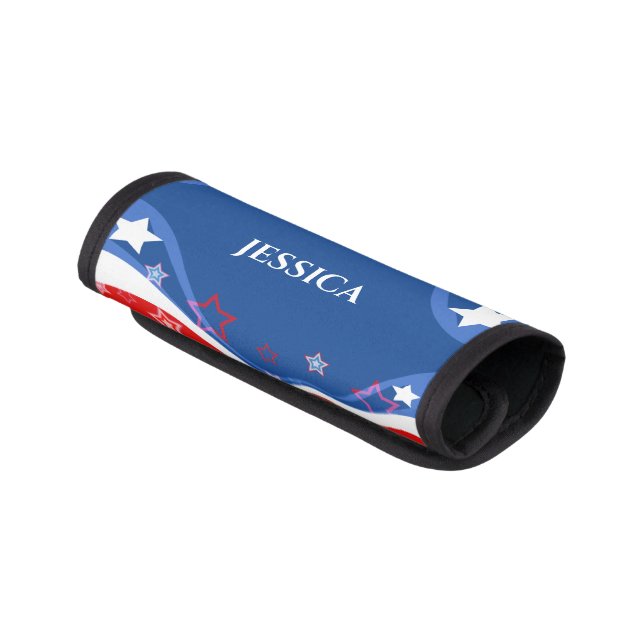 Modern American Flag Luggage Handle Wrap (Angled)