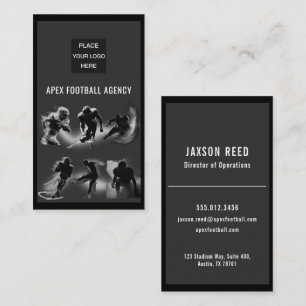 Modern American Football Sports Management Business Card