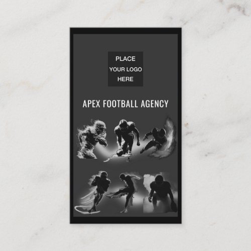 Modern American Football Sports Management Business Card