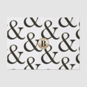 Modern Ampersand Modern Monogram Personalized Tissue Paper