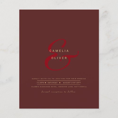 Modern Ampersand Wedding Invite QR Code RSVP Flyer