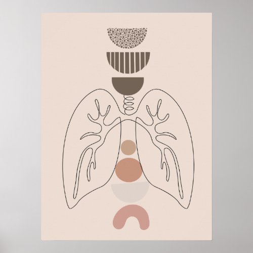 Modern anatomy medical wall art poster
