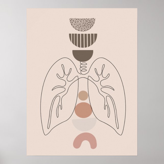 Modern anatomy medical wall art poster (Front)