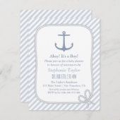 Modern Anchor Nautical Baby Shower Invitations (Front/Back)