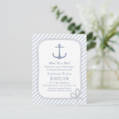 Modern Anchor Nautical Baby Shower Invitations (Standing Front)