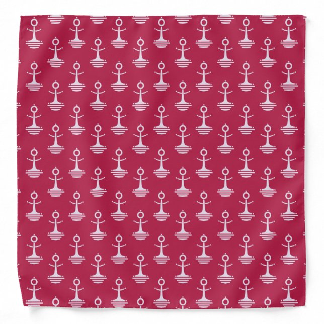 Modern Anchors Pattern Bandana (Front)