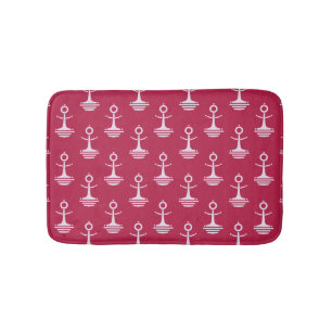 Modern Anchors Pattern Bathroom Mat