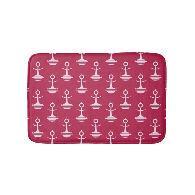Modern Anchors Pattern Bathroom Mat (Front)