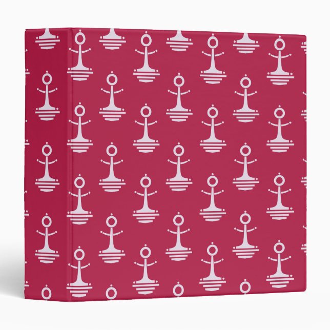 Modern Anchors Pattern Binder (Front/Spine)