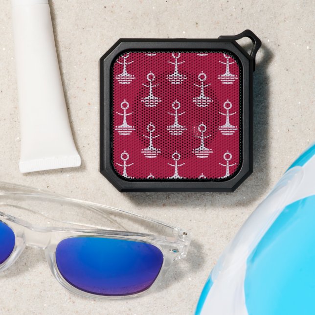 Modern Anchors Pattern Bluetooth Speaker (Insitu(Beach))