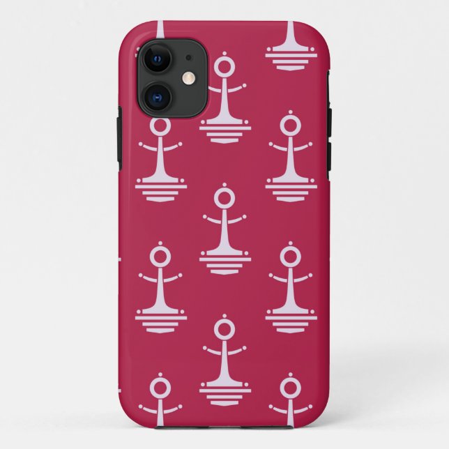 Modern Anchors Pattern Case-Mate iPhone Case (Back)
