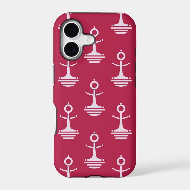 Modern Anchors Pattern Iphone Case (Back)