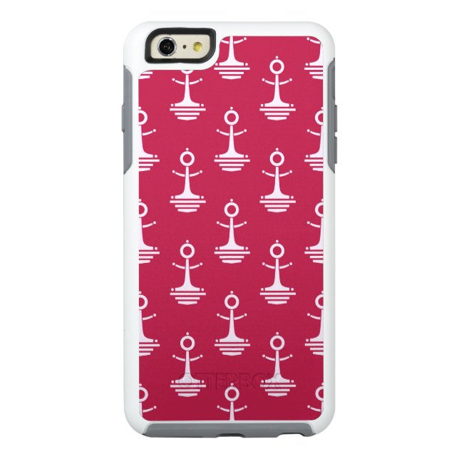 Modern Anchors Pattern Otterbox iPhone Case (Back)