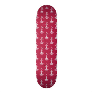 Modern Anchors Pattern Skateboard Deck