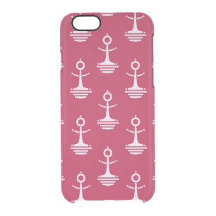 Modern Anchors Pattern Clear iPhone 6/6S Case