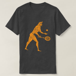 Modern Ancient Olympians Playing Tennis Dark T-Shirt