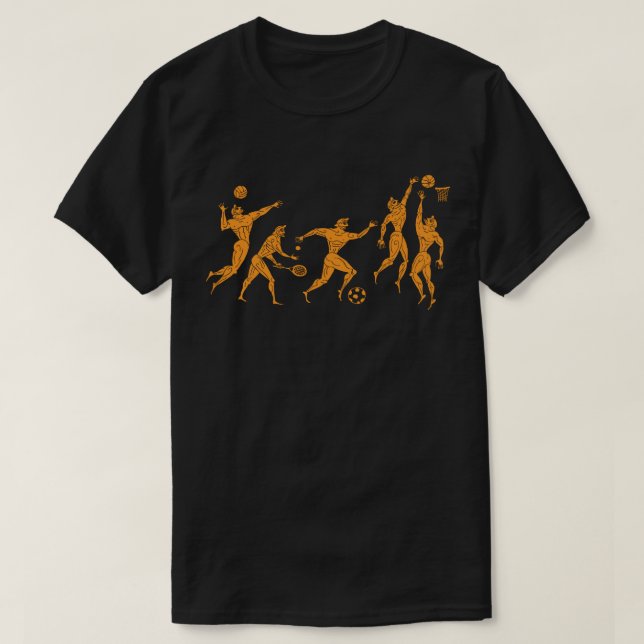Modern Ancient Olympians Sports Dark T-Shirt (Design Front)