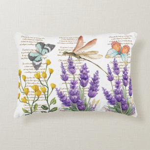 Modern and adorable calligraphy handwritten Floral Accent Pillow