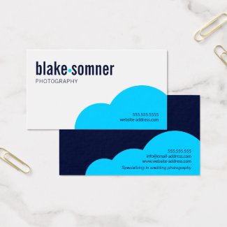Modern and Bold Blue Dot Business Card