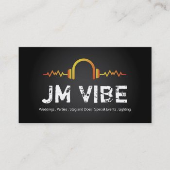 Modern And Bold Dj Business Cards by colourfuldesigns at Zazzle