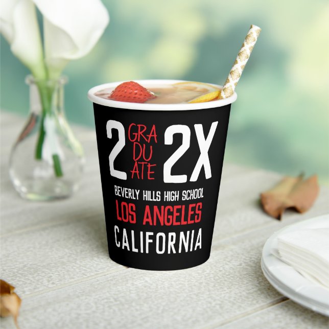 Modern and Bold Graduation Paper Cups (Insitu)