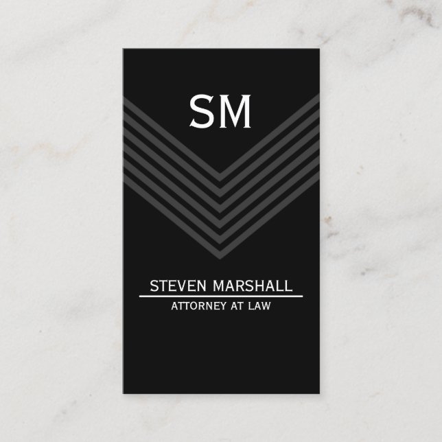 Modern and Bold Gray Business Card (Front)