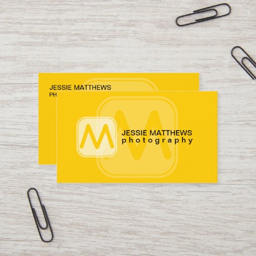 Modern and Bold Monogram Business Cards