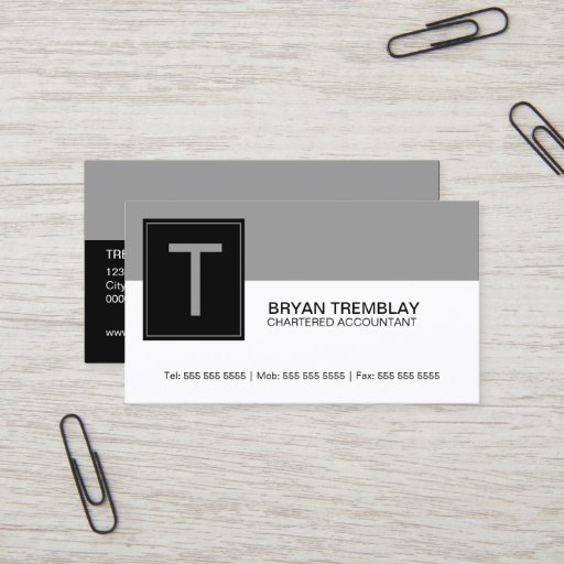 Customizable Modern and Bold Monogram Business Cards