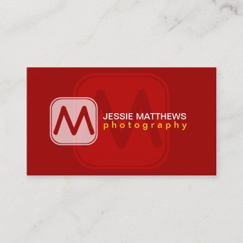 Modern and Bold Monogram Business Cards