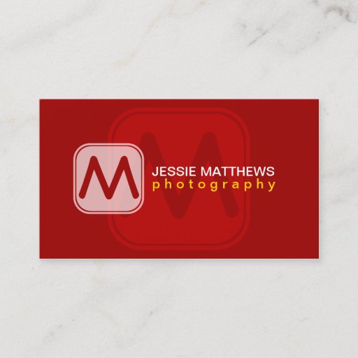 Customizable Modern and Bold Monogram Business Cards