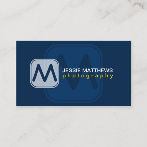 Modern and Bold Monogram Business Cards