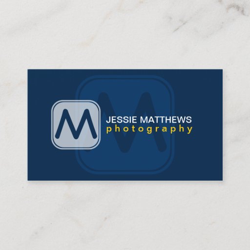 Customizable Modern and Bold Monogram Business Cards