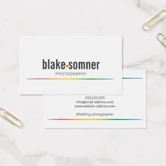 Modern and Bold Photographer Business Card