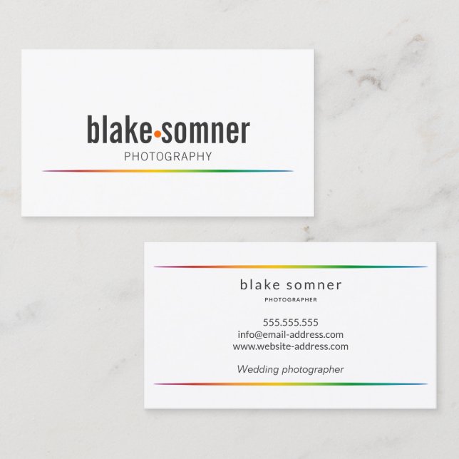Modern and Bold Photographer Business Card (Front/Back)