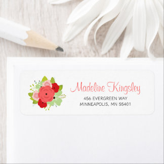 Modern and Bright Summer Floral Label