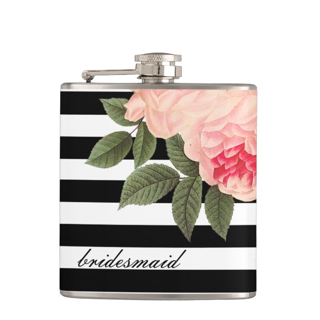 Modern and Chic Bridesmaid Flask (Front)