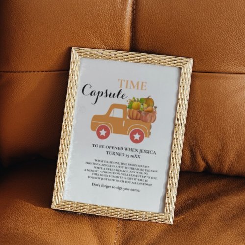  Modern and chic Fall Pumpkin Time Capsule  Poster
