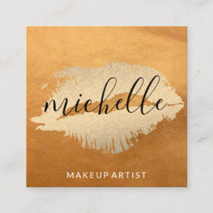 Modern and Chic Makeup Square Business Card