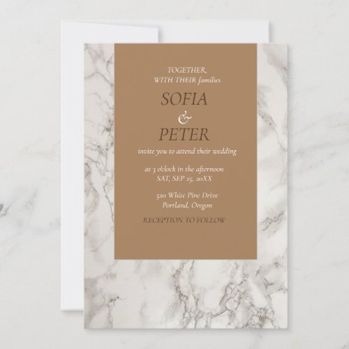 Modern and chic marble invitation