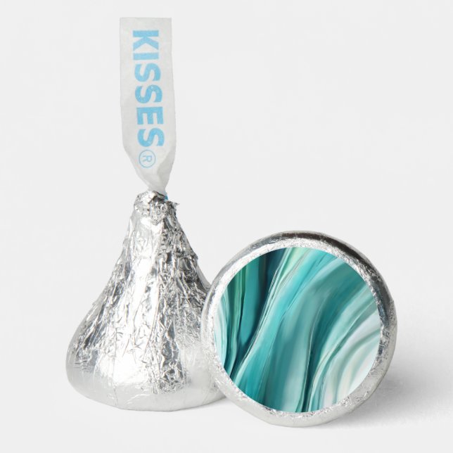 Modern and Chic Party Favors- Emerald Green- Hershey®'s Kisses® (Front)