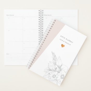 Modern And Chic Spiral Weekly/monthly Planner by BlueMatchesStudio at Zazzle