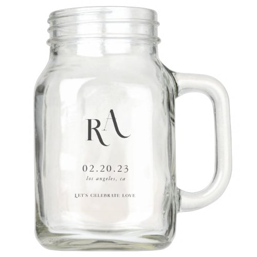 Modern and chic Wedding  Mason Jar