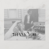 Modern and chic Wedding Thank You Postcard (Front)