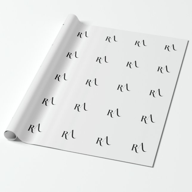 Modern and chic Wedding  Wrapping Paper (Unrolled)