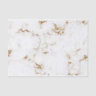 Modern and chic white marble gold glitter tissue paper